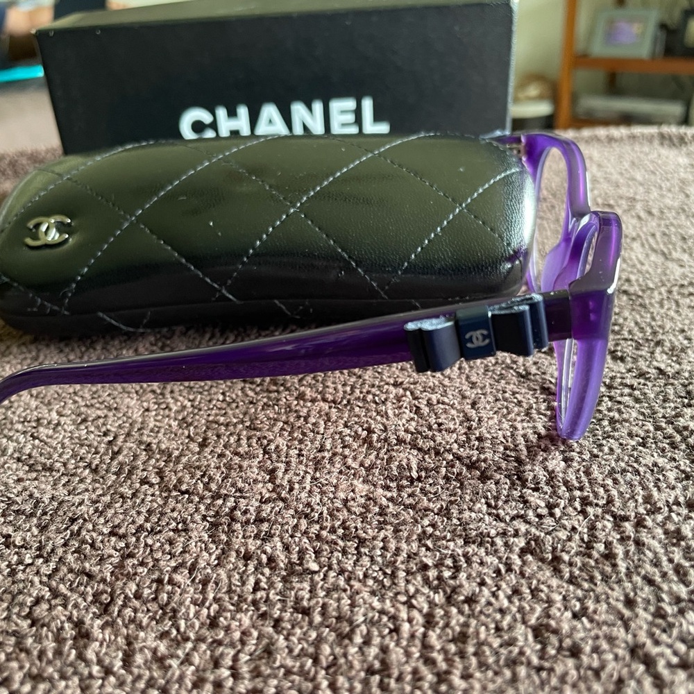 💜💜💜 Chic CHANEL Purple Black Bow Opticals💜💜💜 - Picture 5 of 15